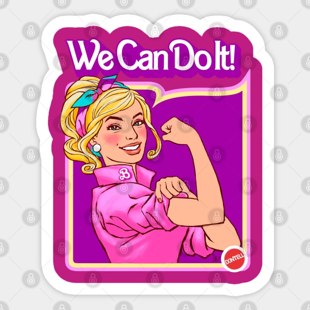 Barbie Can Do It! Sticker by grungethemovie